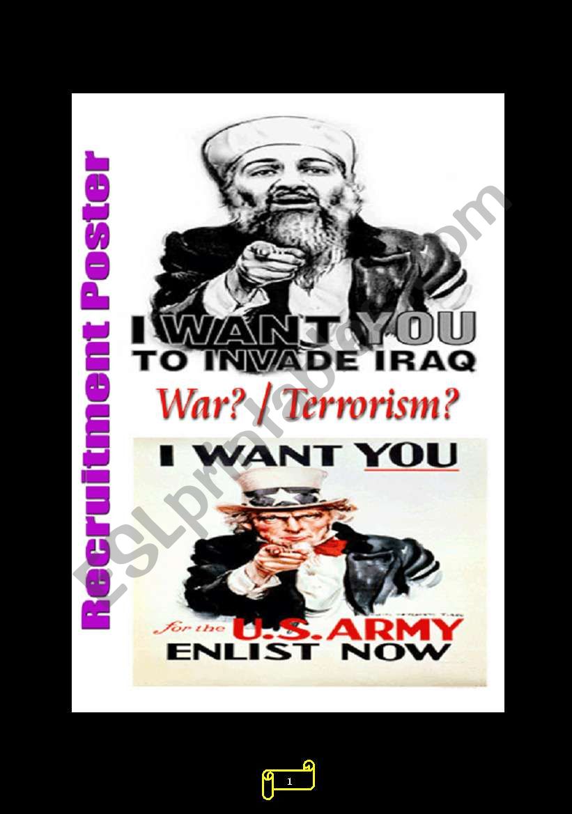 War and Terrorism worksheet