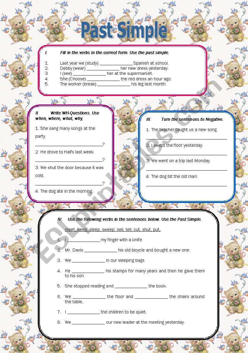 Past Simple worksheet