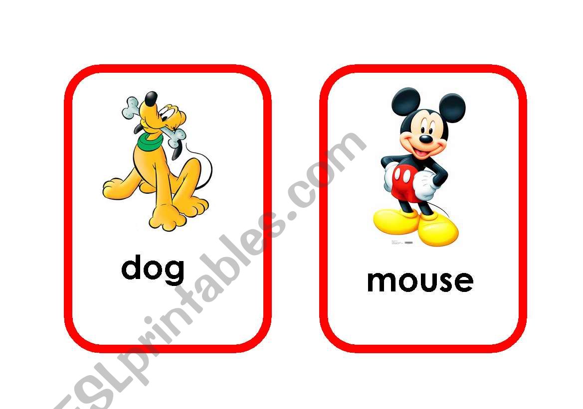 Cartoon animal flashcards (2/5)