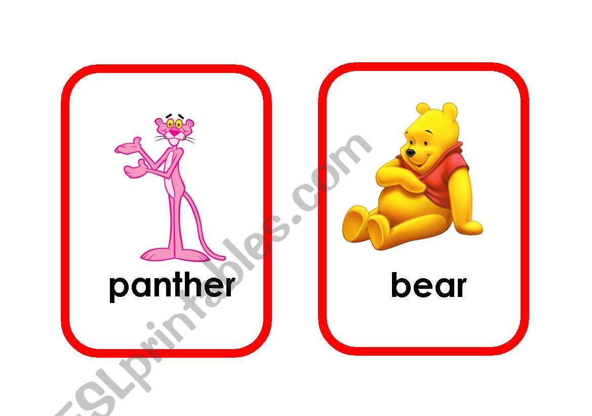 Cartoon animal flashcards (5/5)