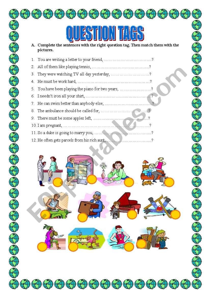 QUESTION TAGS worksheet