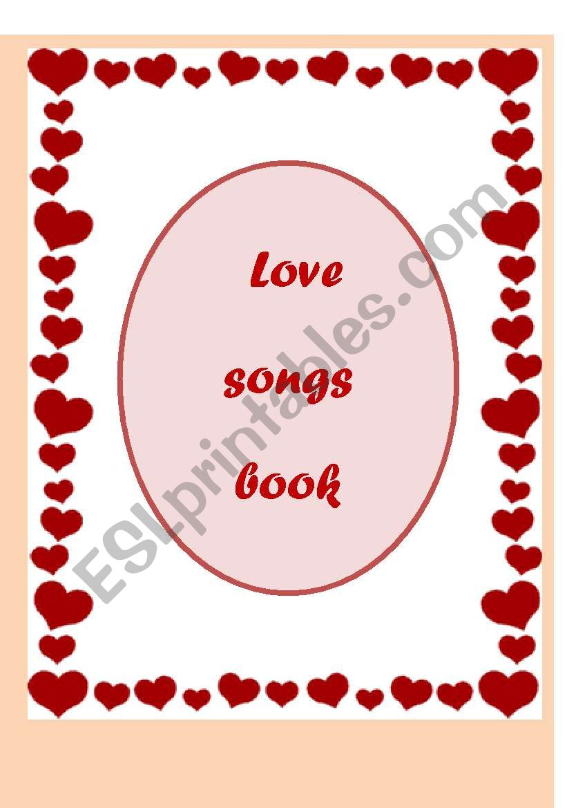 love songs book (12 pages) worksheet