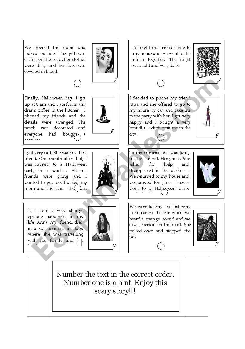 Mistery in Halloween worksheet