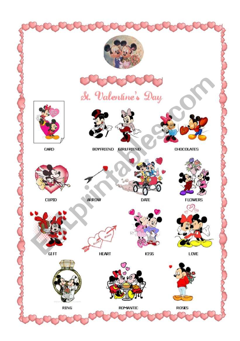 St. ValentineÂ´s Day worksheet