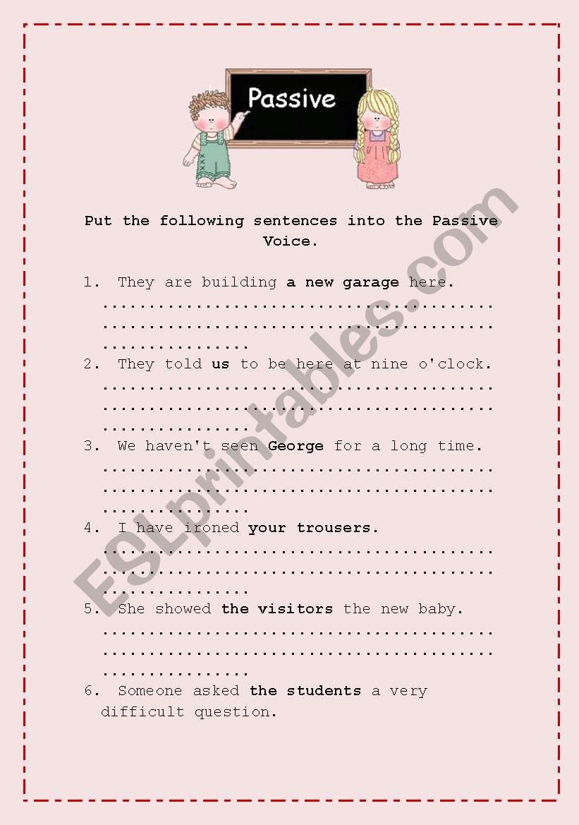 Passive voice  worksheet