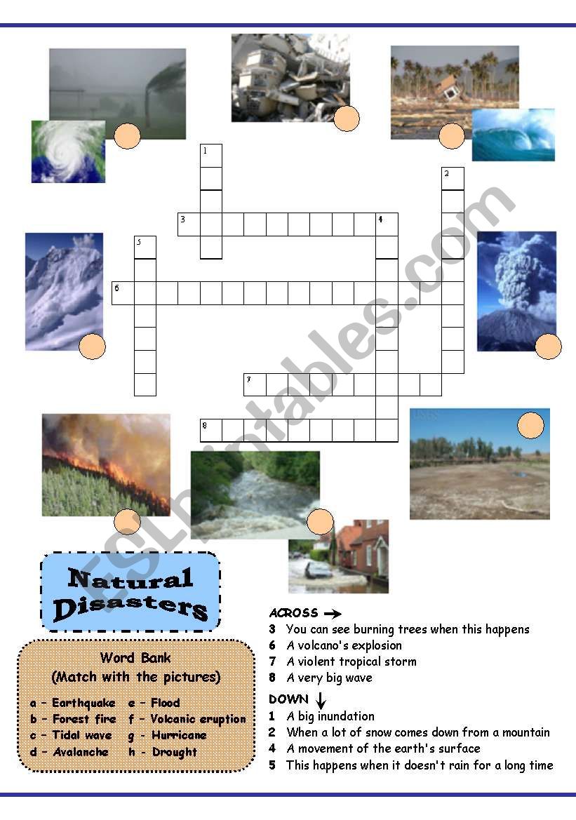 Natural Disasters worksheet