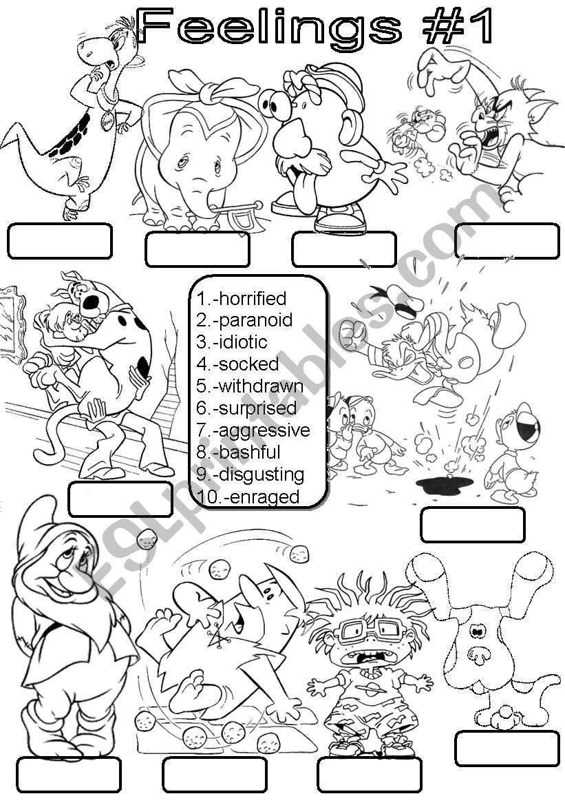 Feelings #1 worksheet