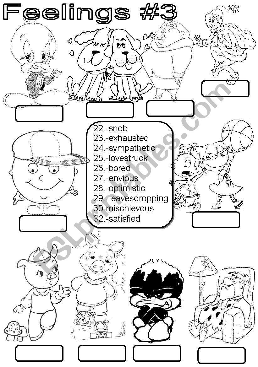 Feelings #3 worksheet