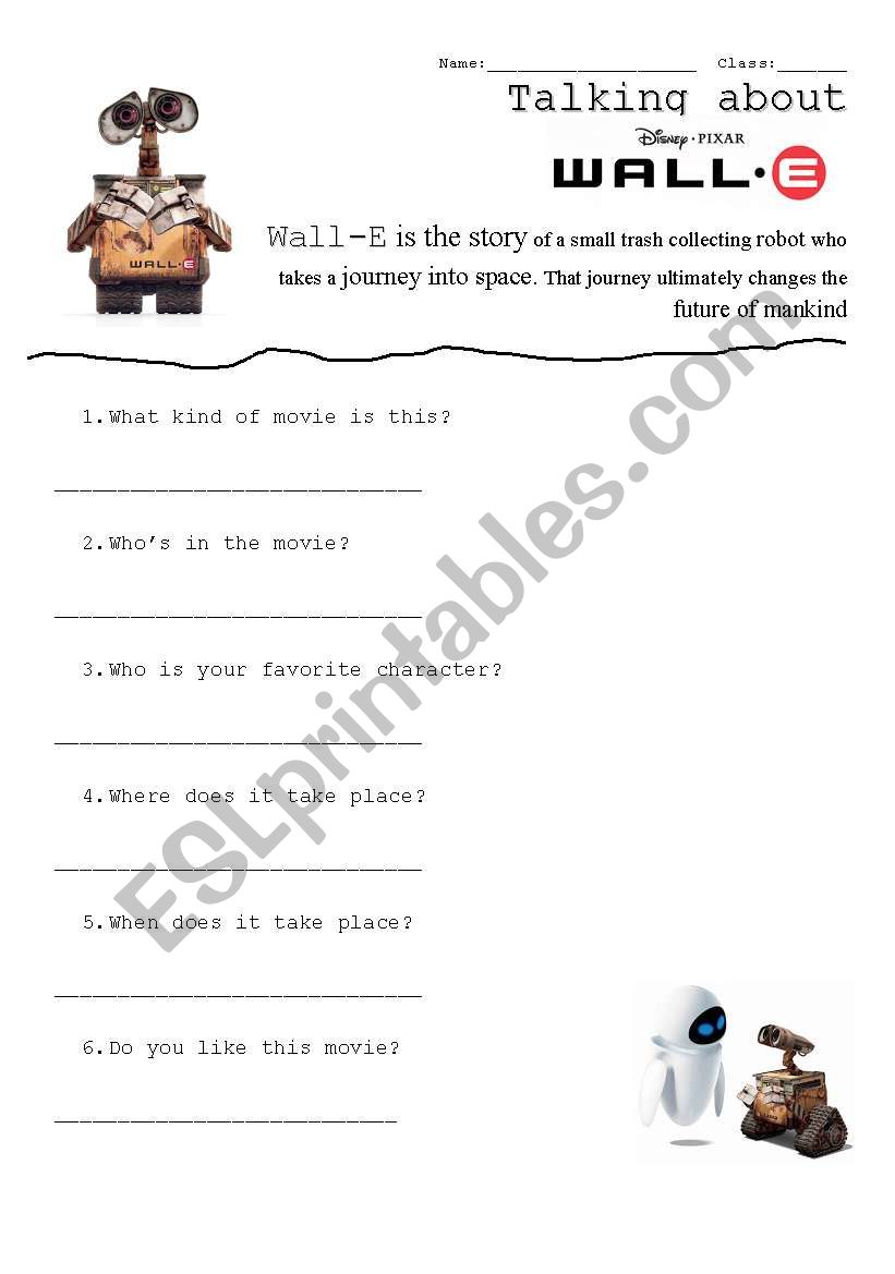 Talking about Movies worksheet
