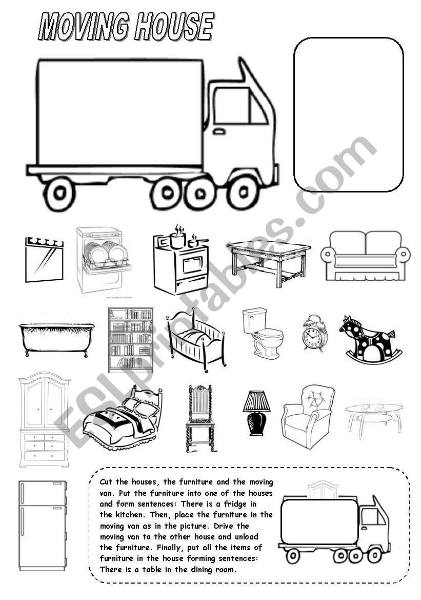 MOVING HOUSE worksheet