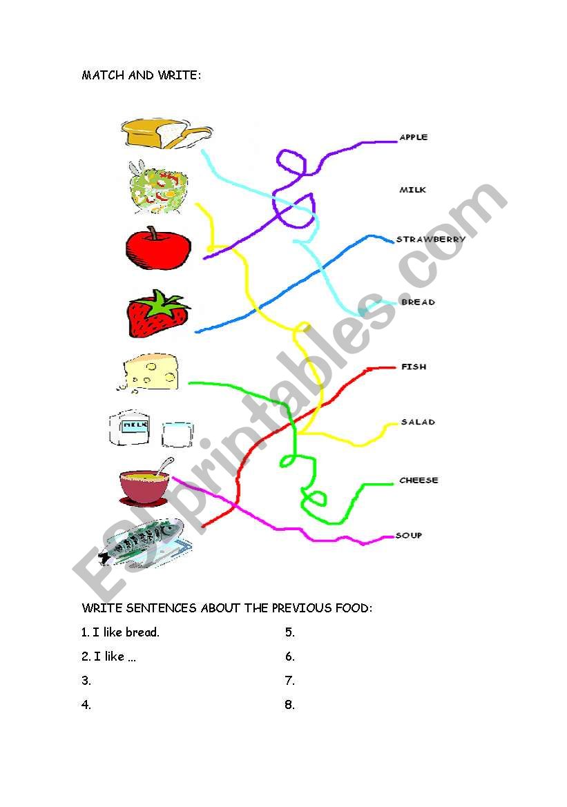  I like... worksheet