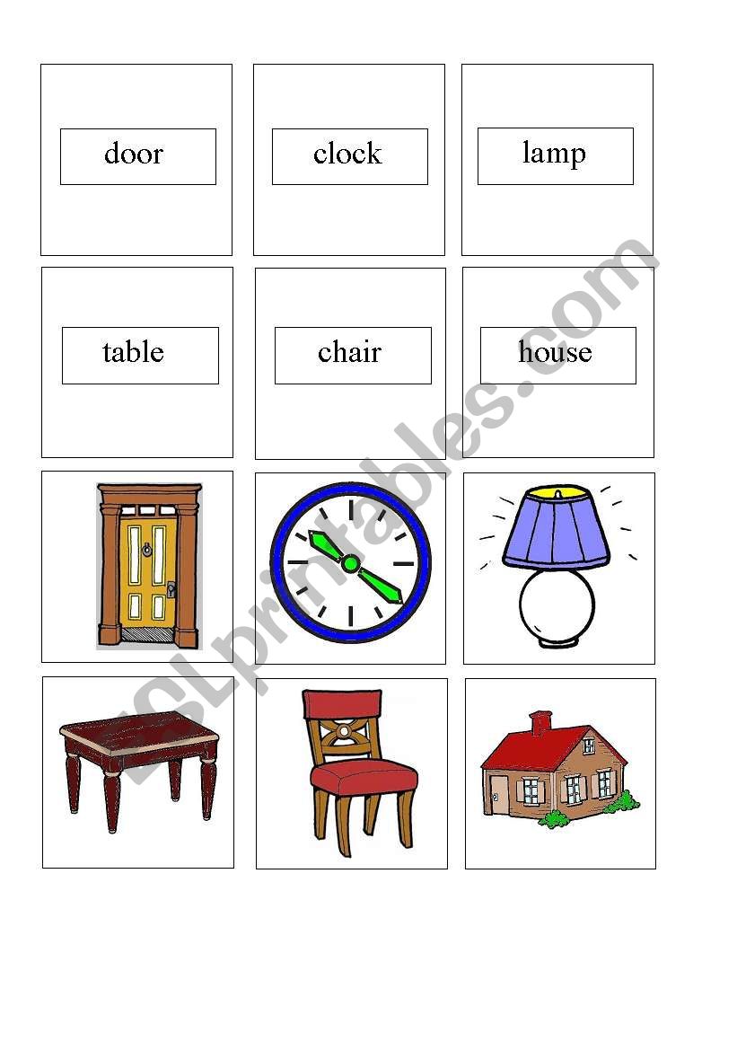 at home memory game worksheet