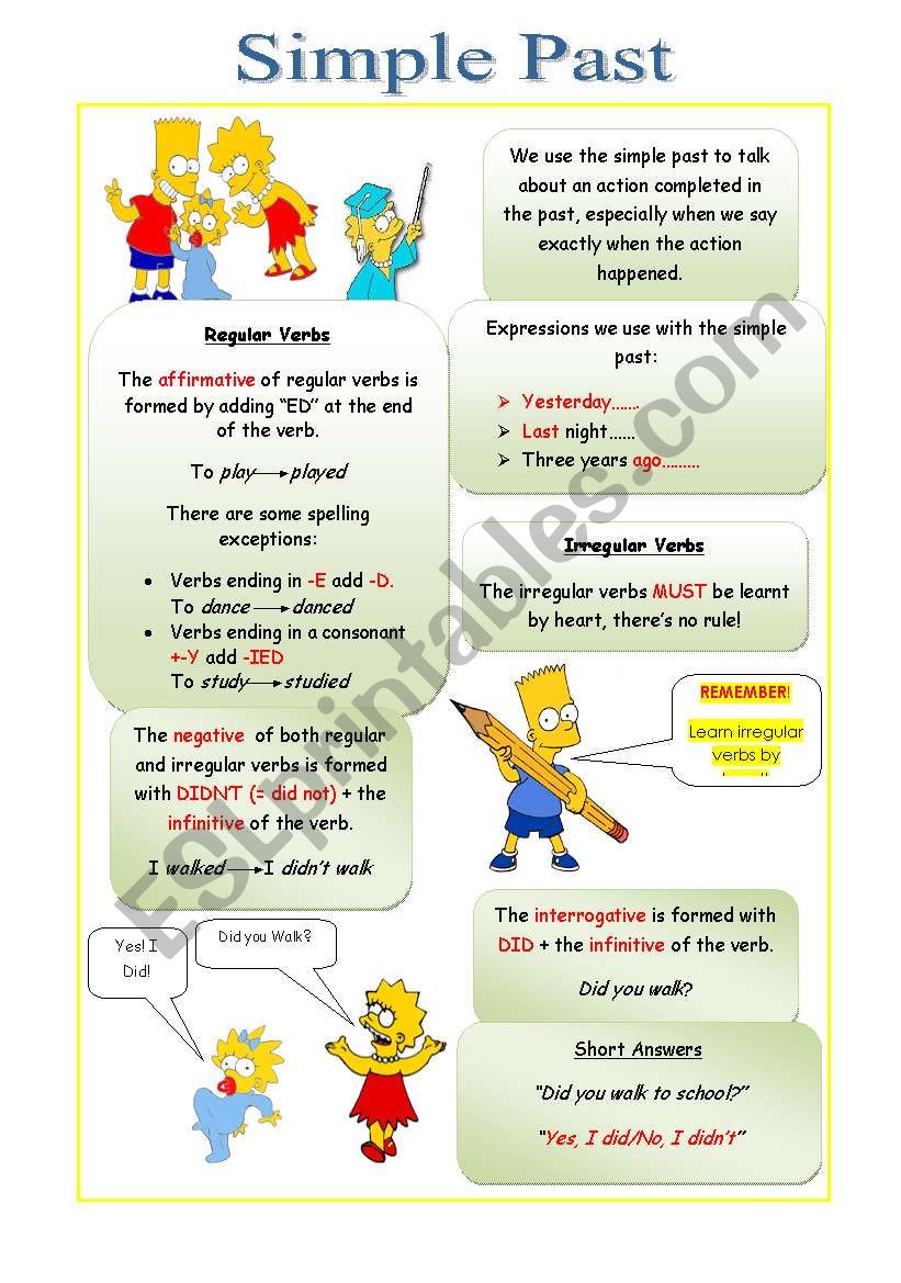 Simple Past worksheet