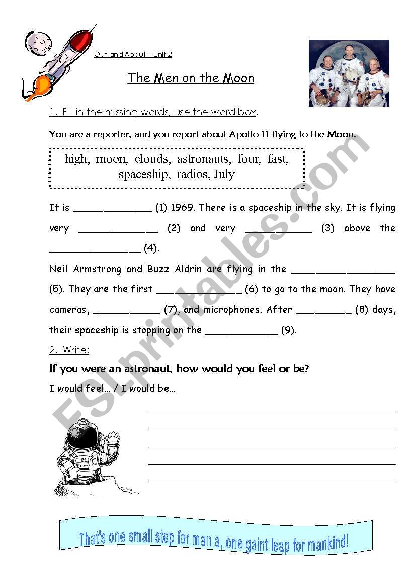 Men on the Moon worksheet