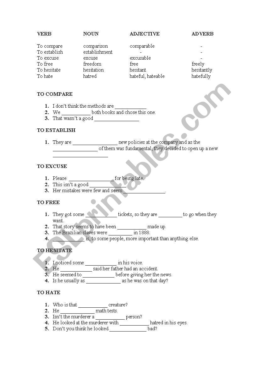 Word Builder worksheet