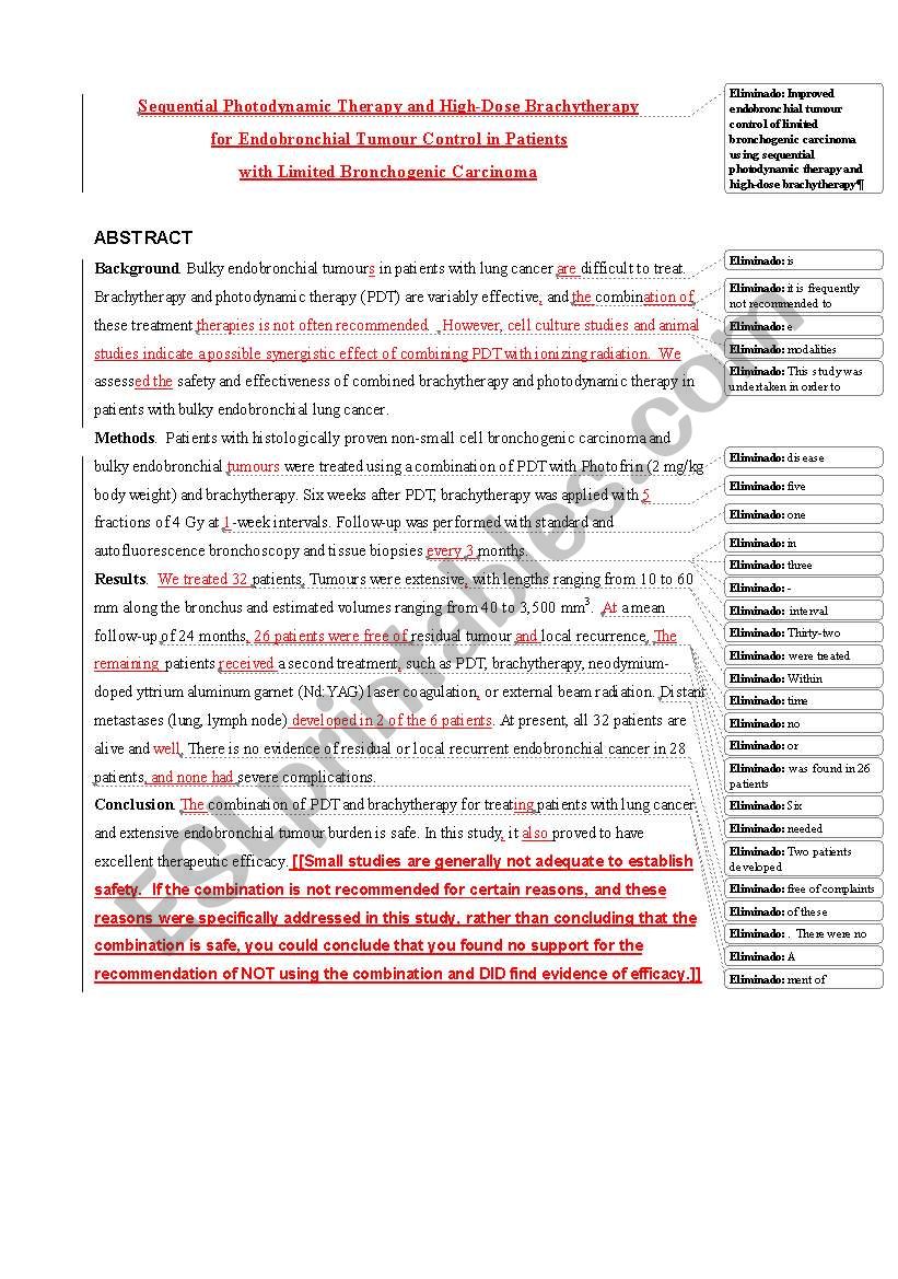 Edit practice material worksheet