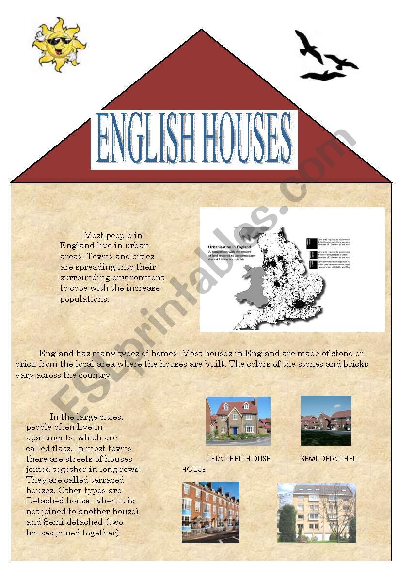 ENGLISH HOUSES worksheet