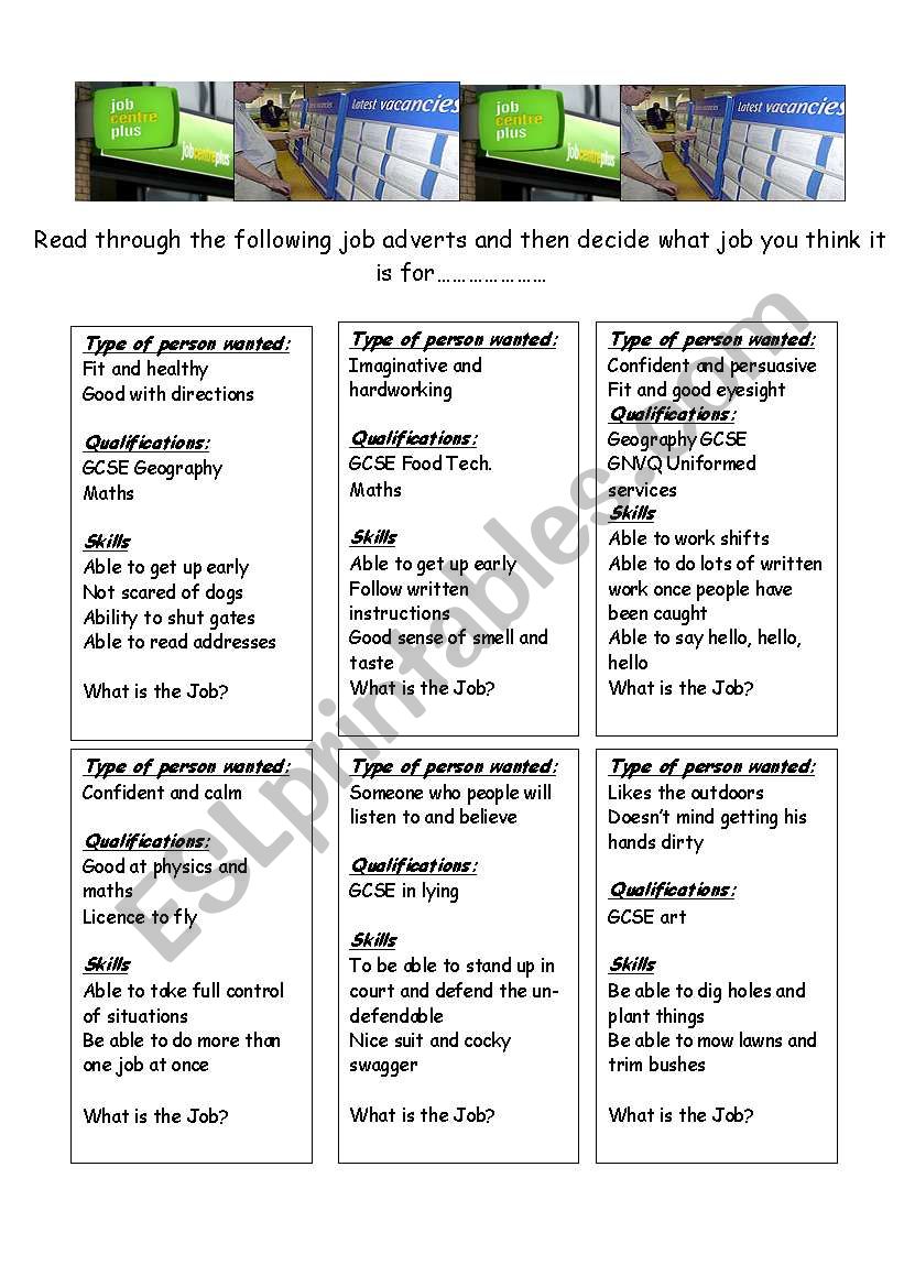 Its A Good Job Esl Worksheet By Fisherdarren