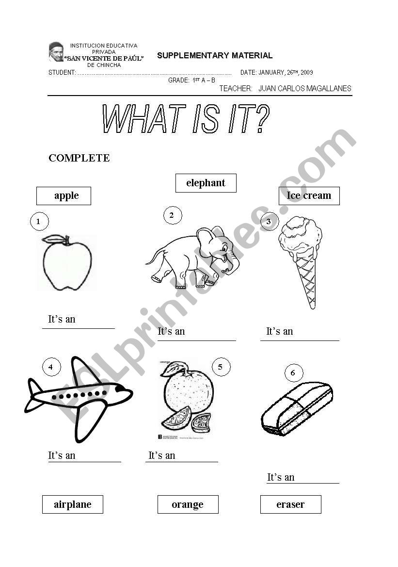 ARTICLE AN worksheet