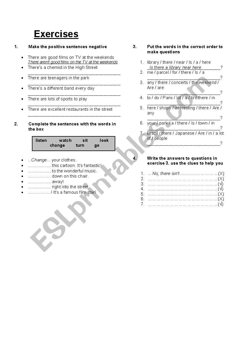 grammar worksheet