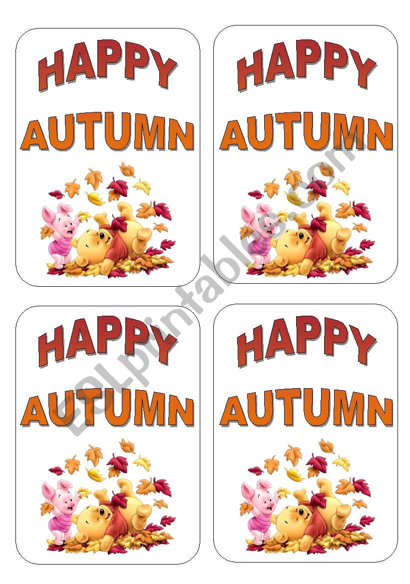 Happy Autumn worksheet