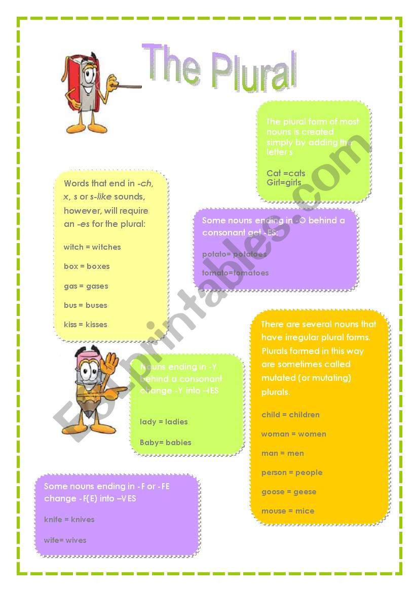 Plurals worksheet