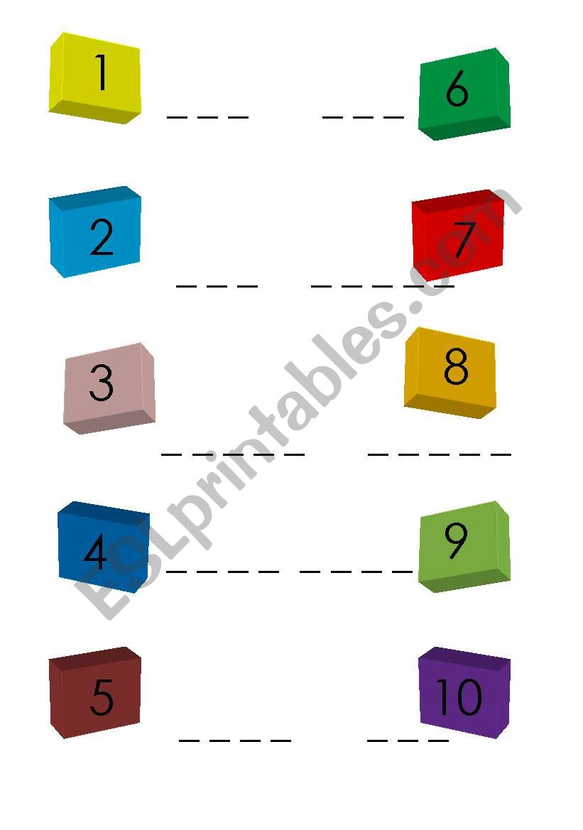 numbers 1-10 worksheet