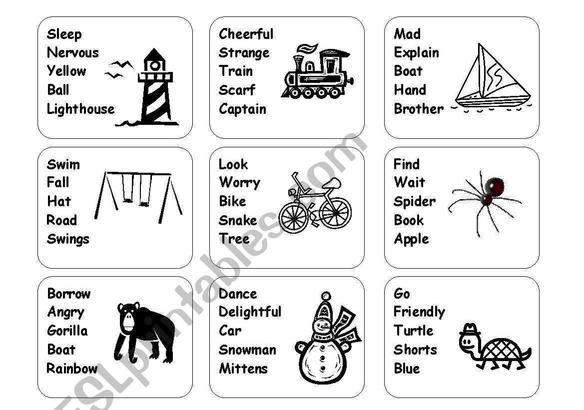 28 Story Cards worksheet