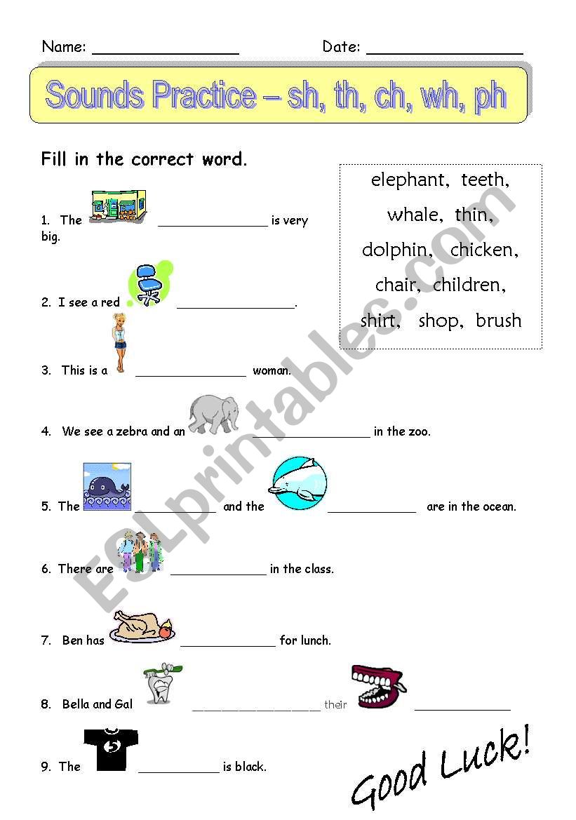 sound practice - part 2 worksheet