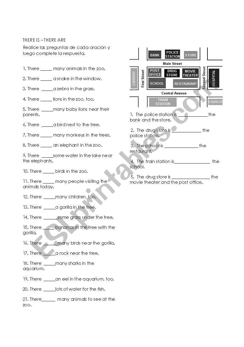 there is there are worksheet