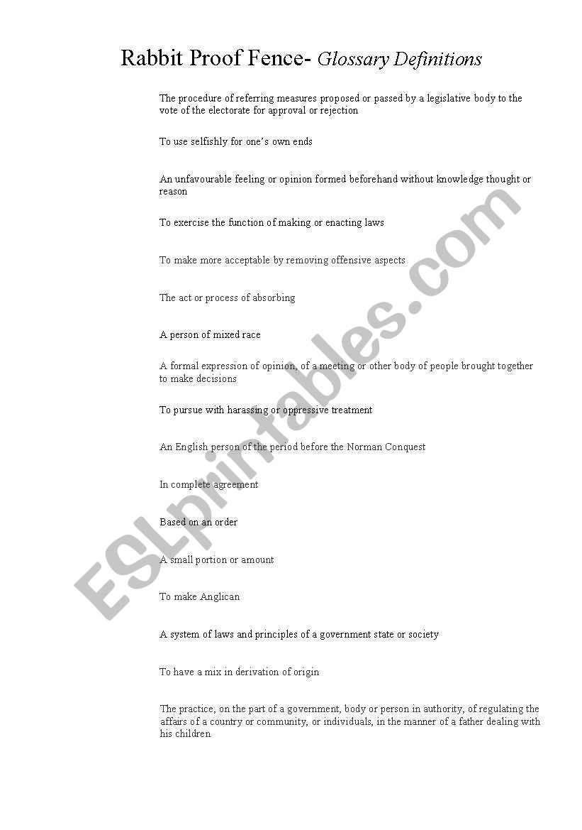 english-worksheets-rabbit-proof-fence-glossary-of-terms
