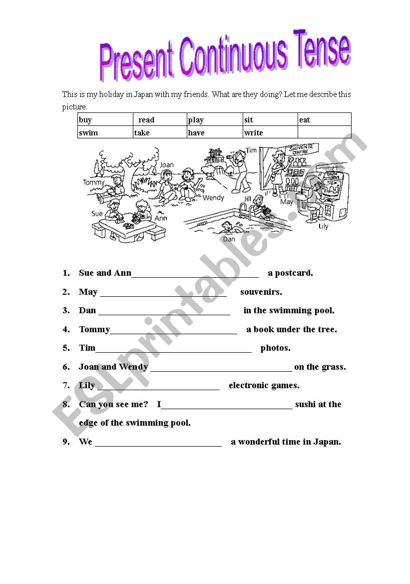 holiday in Japan worksheet