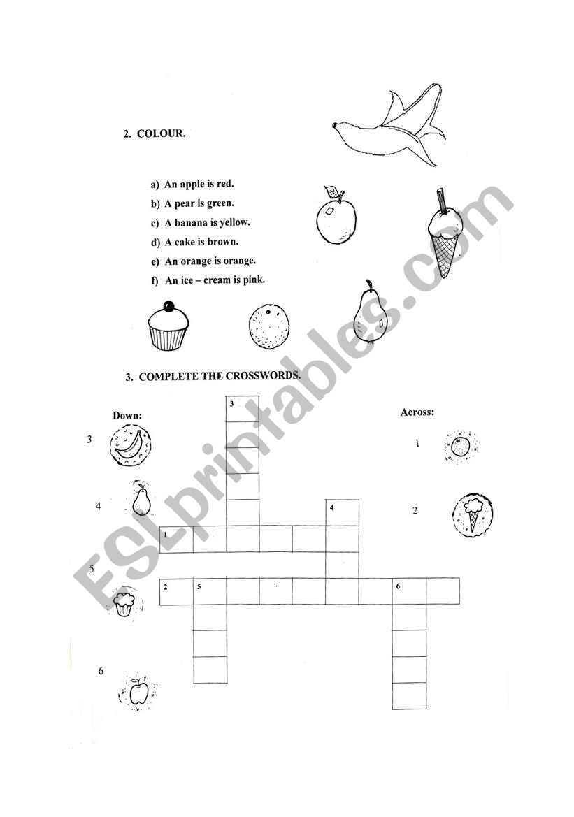 Food part 2 worksheet