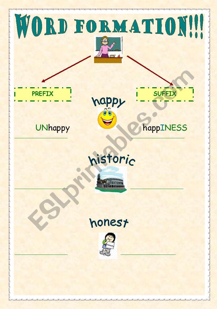 Word formation (4 pages) worksheet