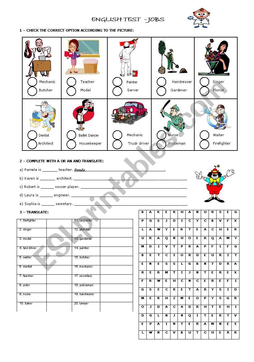 JOBS worksheet