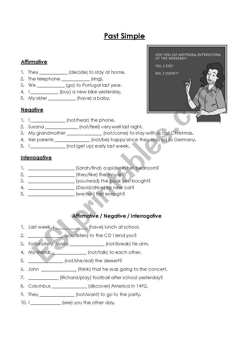 Past Simple worksheet