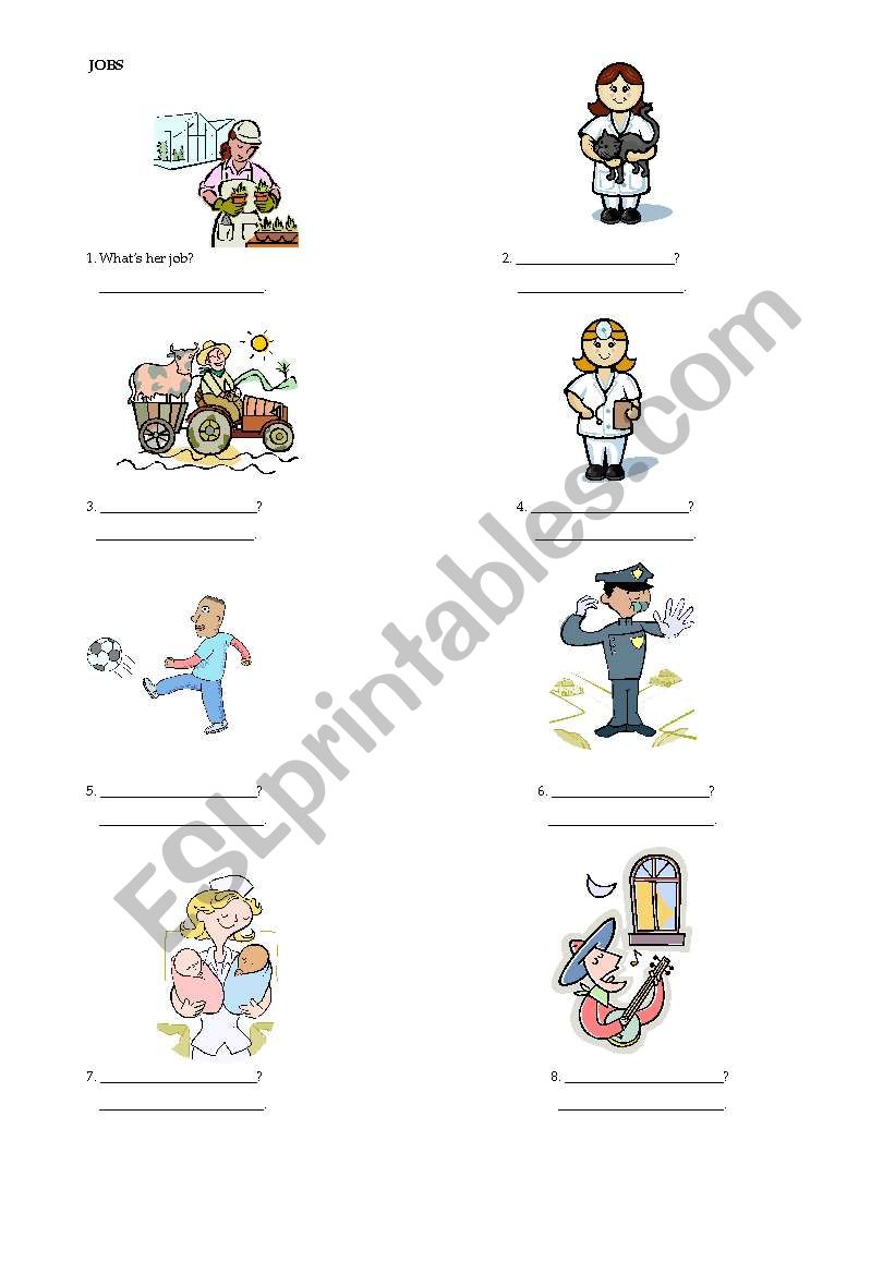 Jobs worksheet