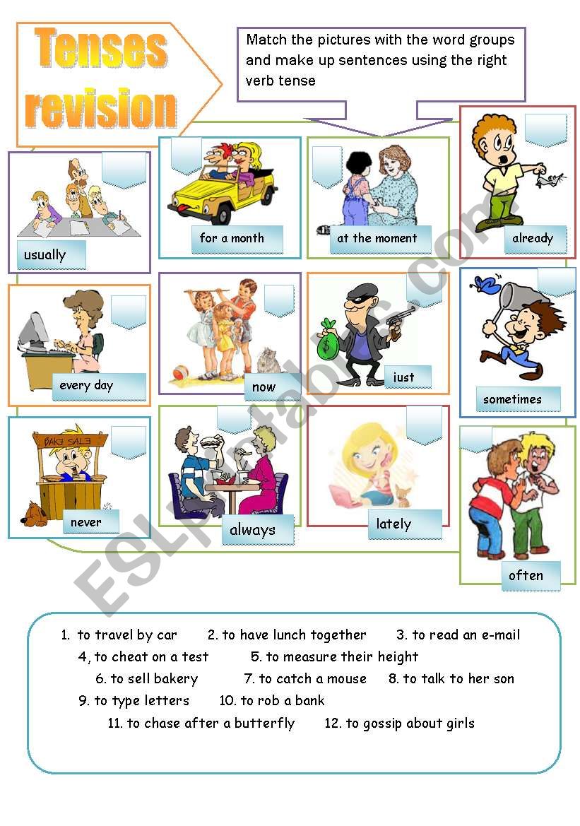 Tenses revision worksheet