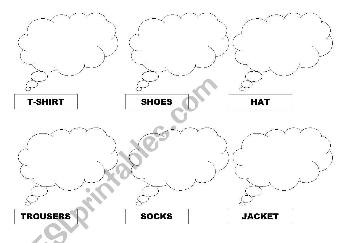 Draw the clothes worksheet