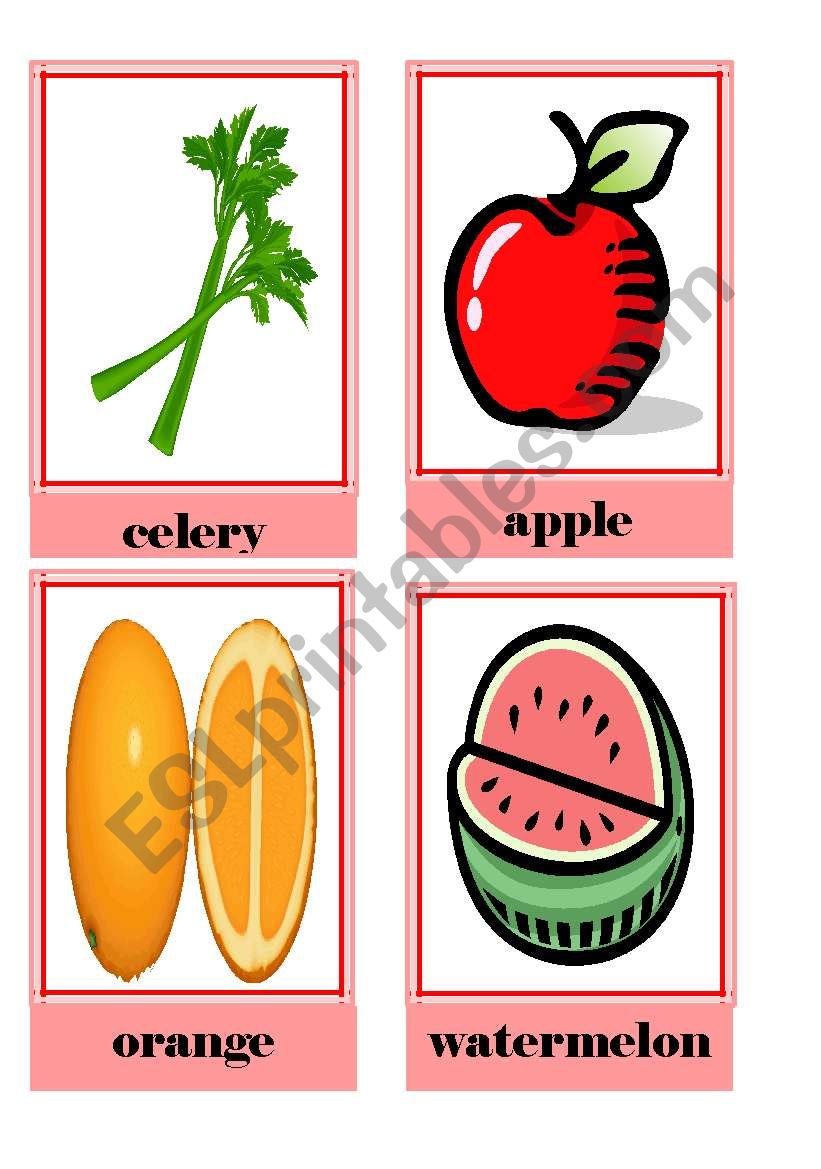 Food Flash Cards worksheet