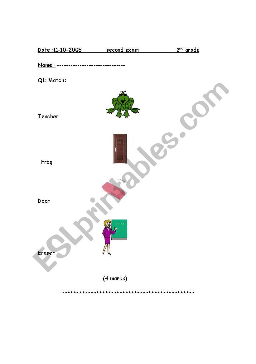 objects worksheet