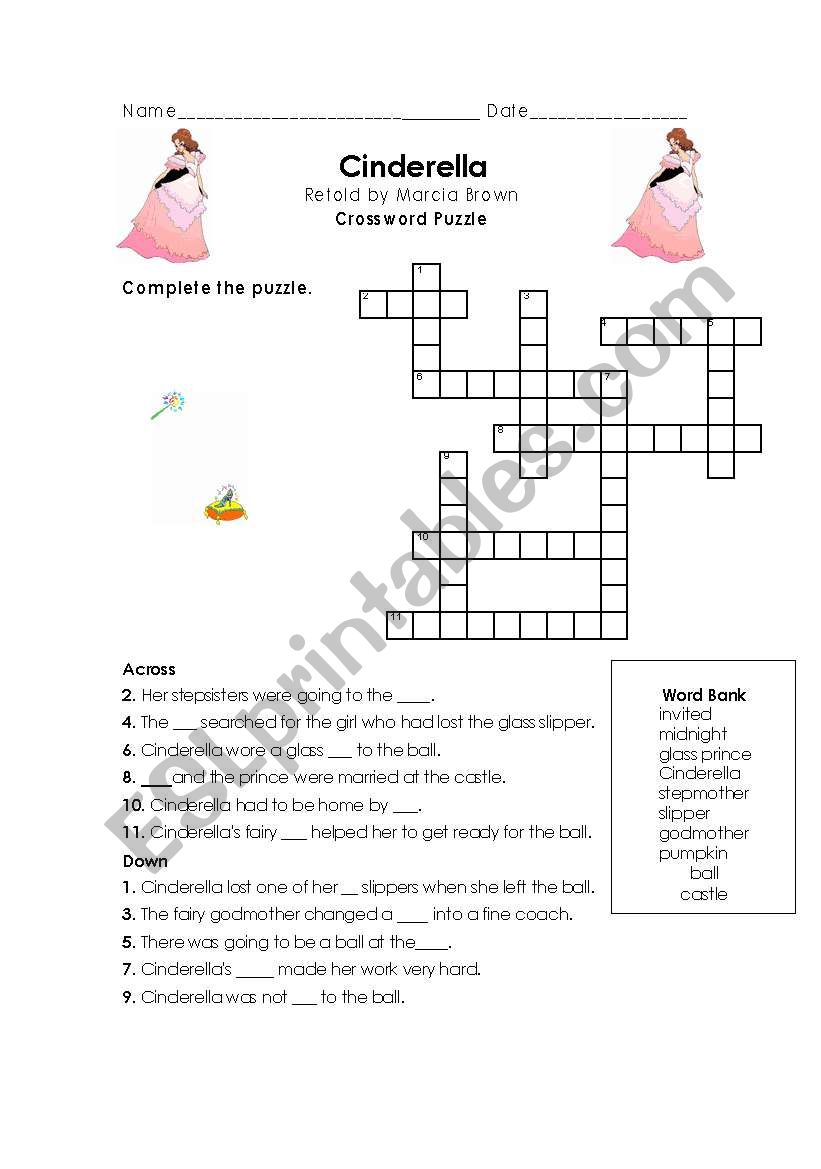 Cinderella worksheet