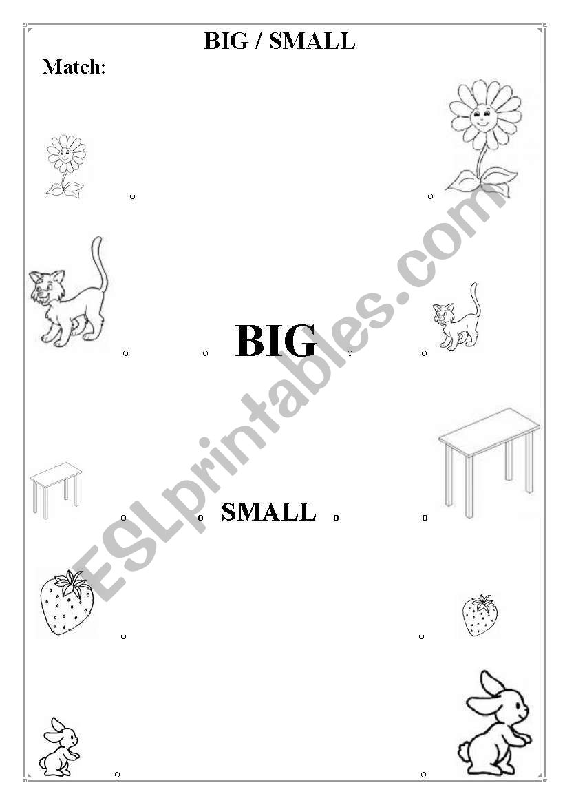 Big and small worksheet