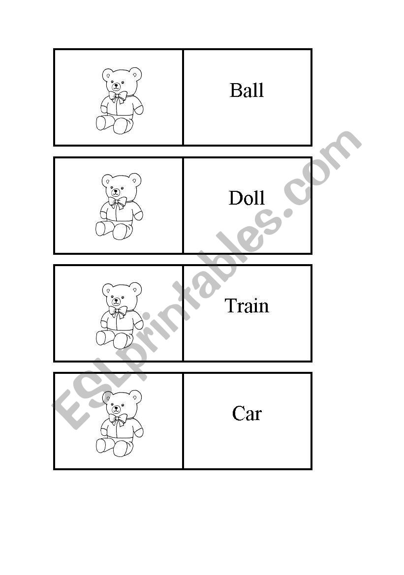 TOYS DOMINO worksheet