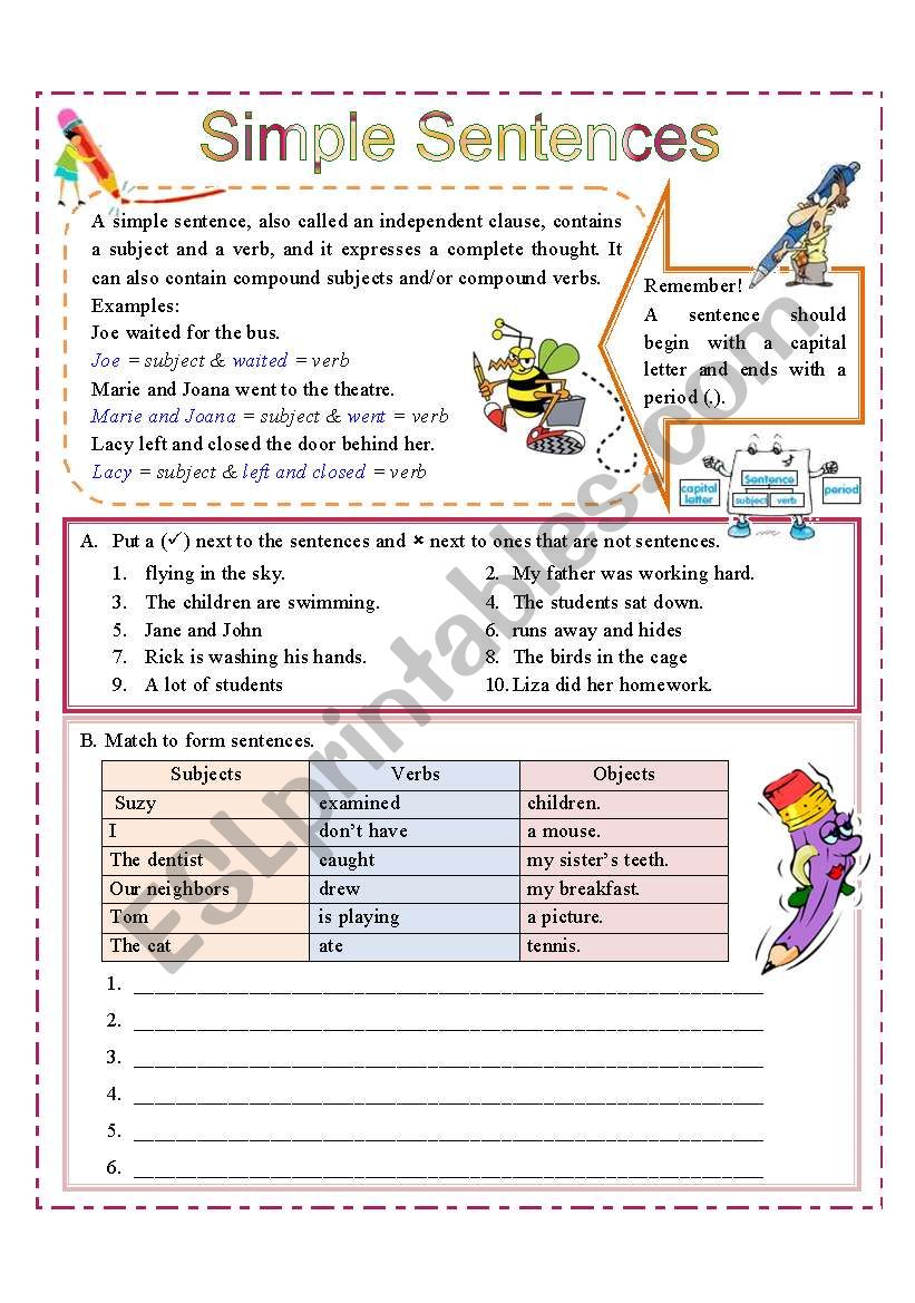 simple-sentences-match-worksheet-simple-sentences-match-worksheet-zimmerman-horace