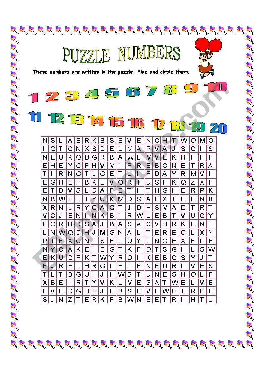 puzzle numbers worksheet