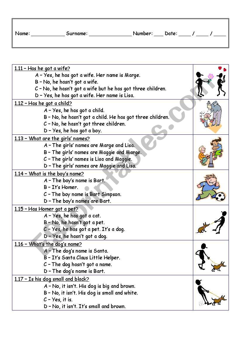 American evaluation worksheet look-alike - part 2 of 3