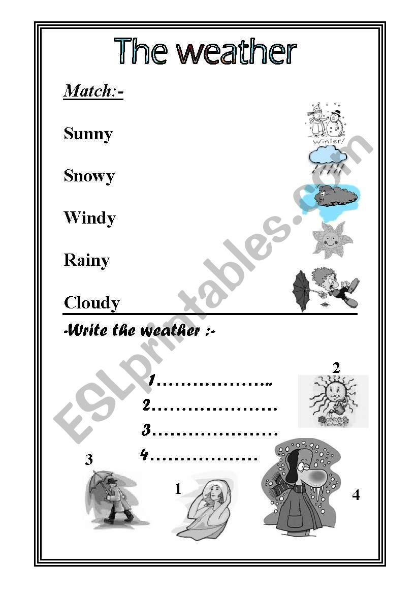 weather worksheet