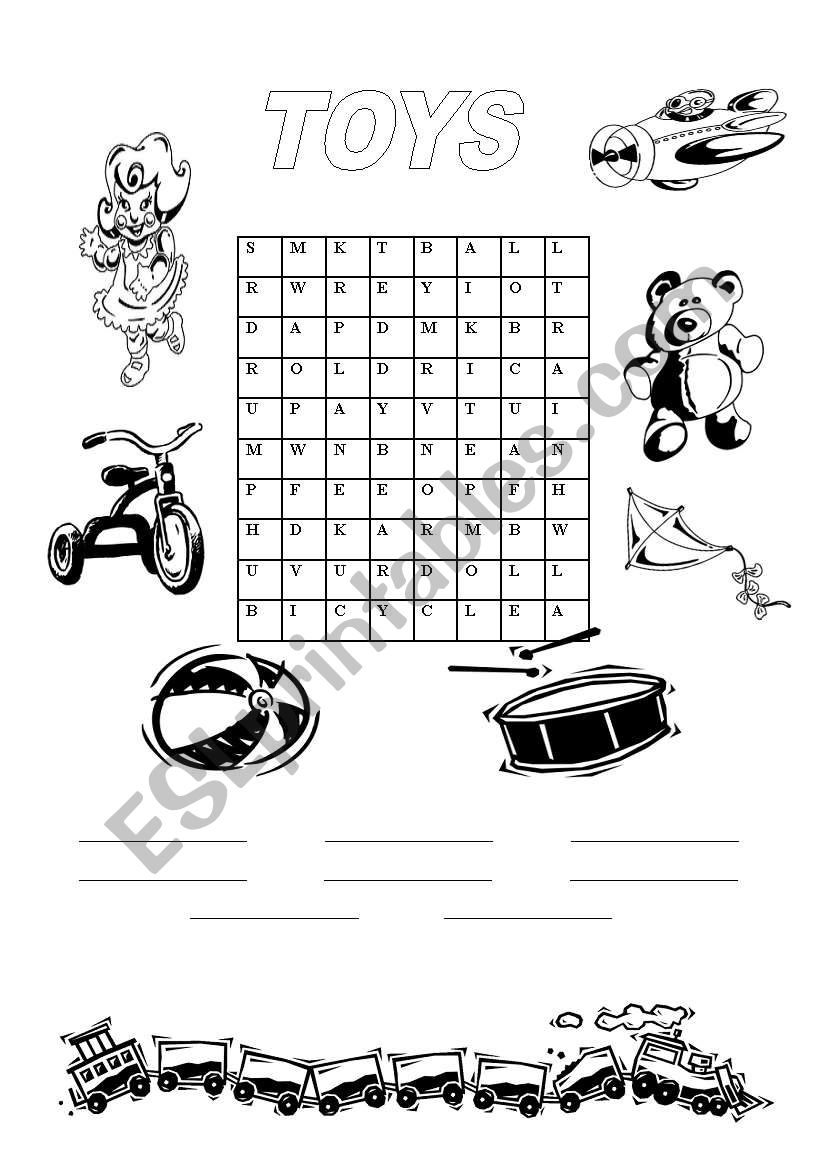 TOY WORDSEARCH worksheet