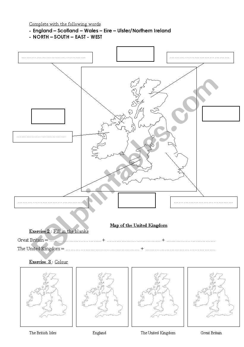 The UK worksheet